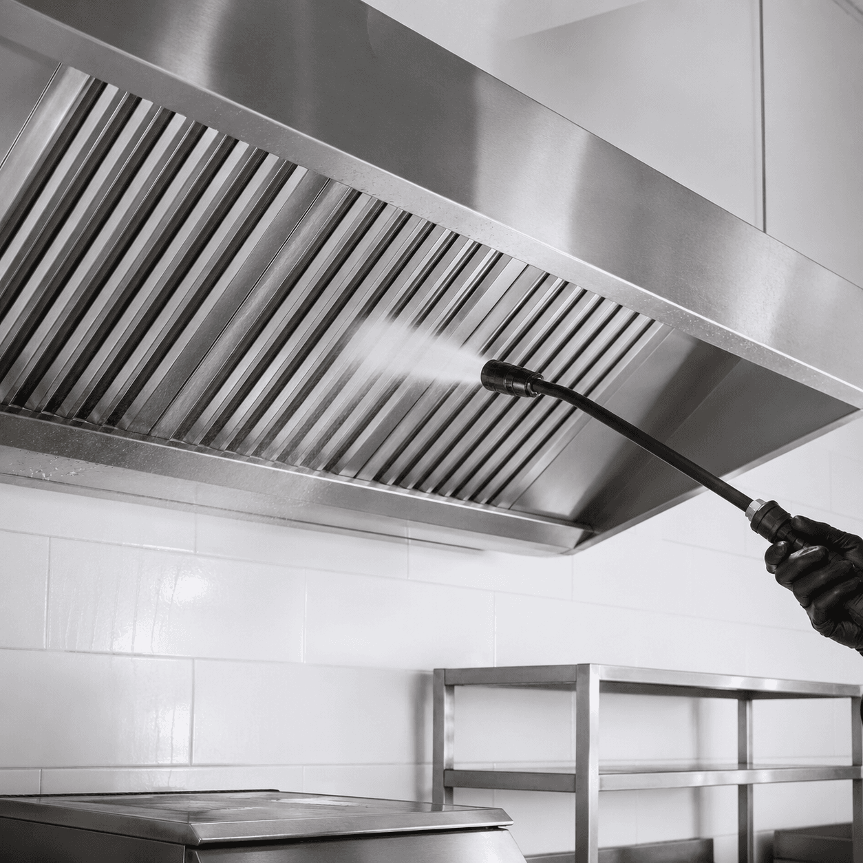 Dégraissage d'une hotte de cuisine professionnelle — Air Pro Filtration